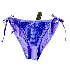 💖💖NWT MARIE MEILI PURPLE SEQUIN BIKINI BOTTOMS (L)